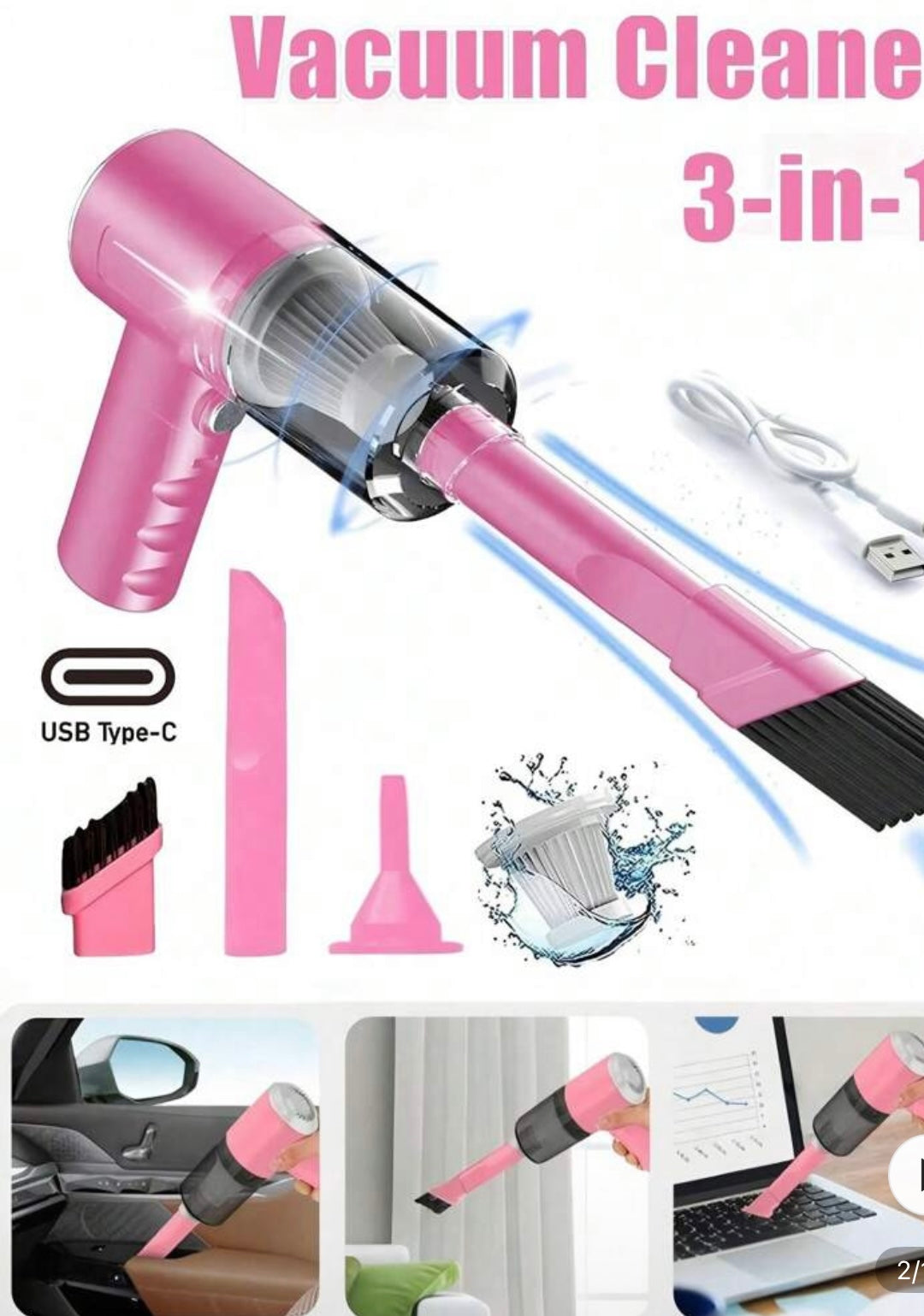 Aspirateur portatif 3-en-1 -