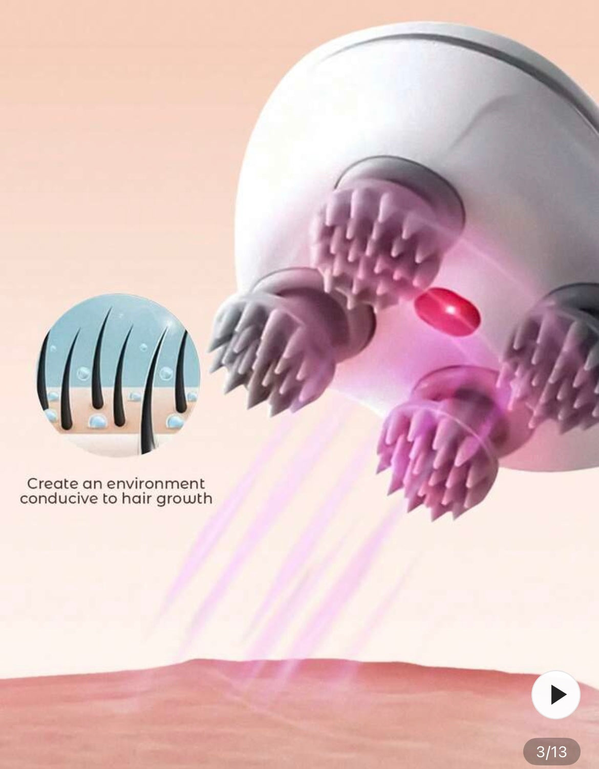 Masseur de cuir chevelu électrique